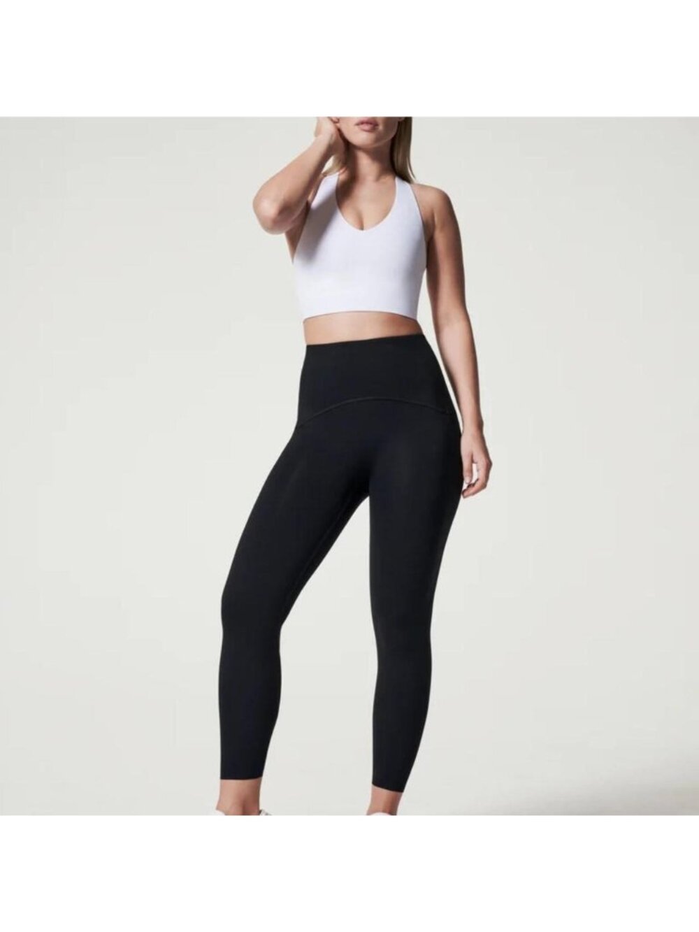 SPANX Womens Leggings High Waisted Black Activewear Yoga L